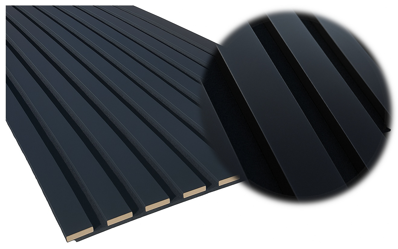 - 047984a34bf191e7f2ea8129c37c-1jpg - strefamarki Lamel 3D lamele ścienne panele akustyczne 46x275cm na filcu Czarny