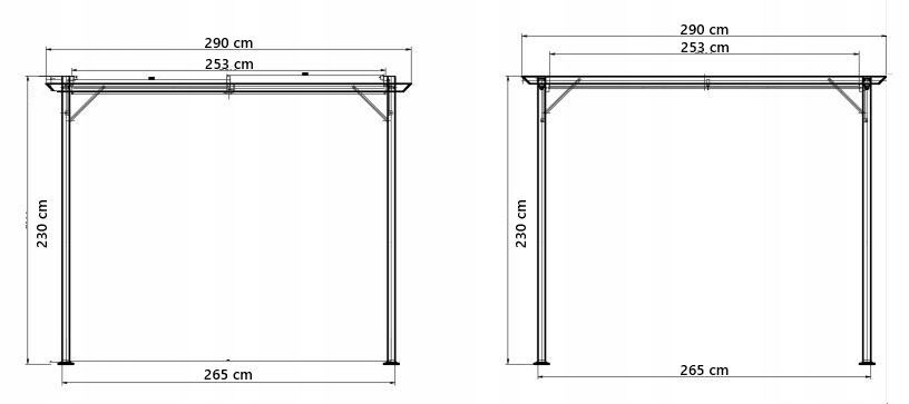 - 09d3731d428c93028c7f599ee957jpg - strefamarki Pergola ogrodowa 3x3 tarasowa metalowa altana zadaszenie szara dach beżowy