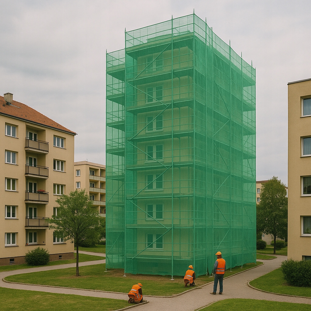 - 0cb1c9254b96b2669c06e09e057djpg - strefamarki Siatka na rusztowanie ochronna rusztowaniowa osłona 3,07x20m ZIELONA
