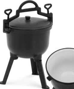 Kociołek Żeliwny Emaliowany Garnek Myśliwski 8L