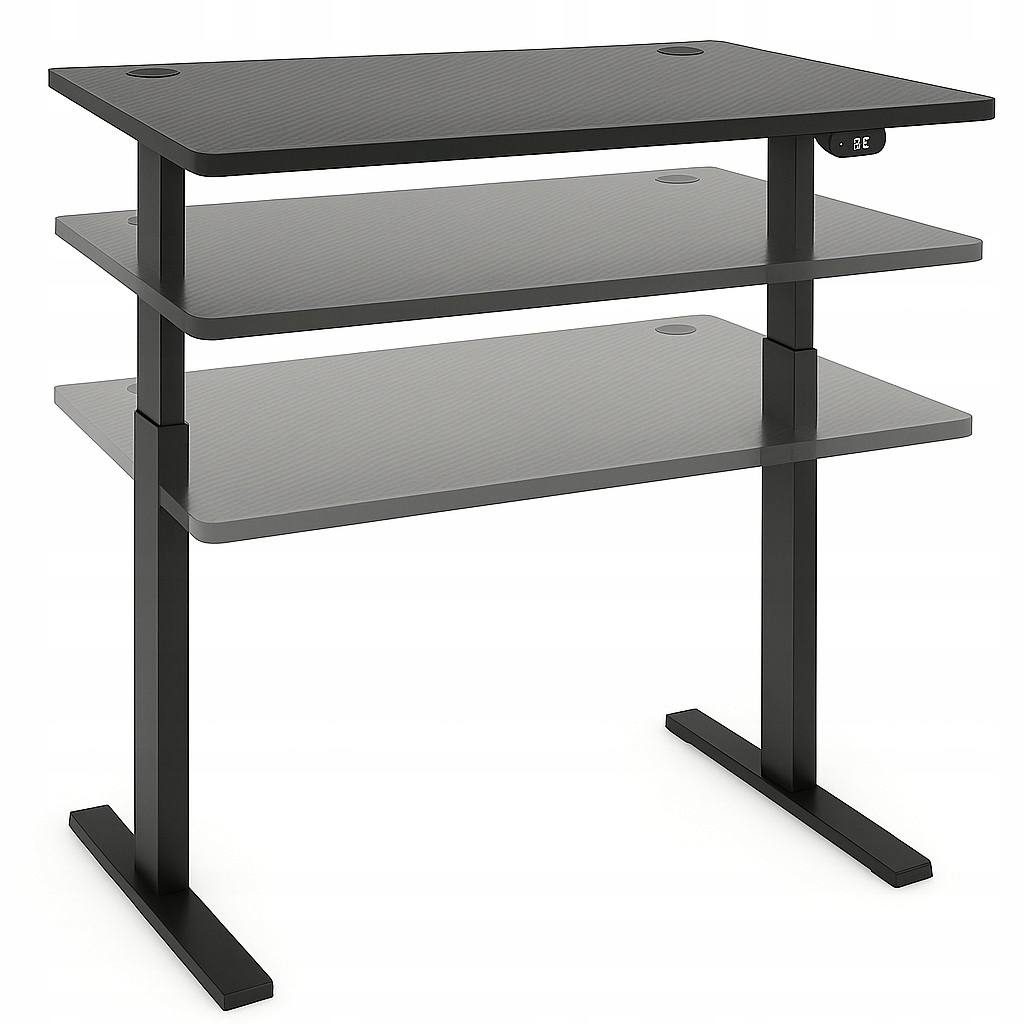 - 1956d2c8459bb7065904ea832a04-2jpg - strefamarki Biurko regulowane 120cm Elektryczne regulacja wysokości 72-118cm orzech LED