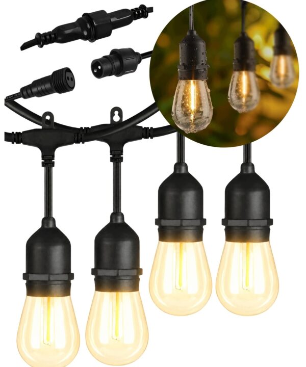 Girlanda Ogrodowa 20m Świetlna Lampki Łańcuch 20x Żarówka LED Żarówki e27