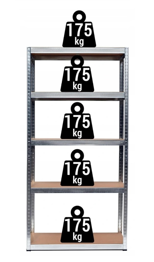 - 2061667849809fc41dd0d5cd6533-1jpg - strefamarki 2x Regał Metalowy magazynowy 5 półek 180x90x40 do piwnicy SPIŻARNIA 875kg