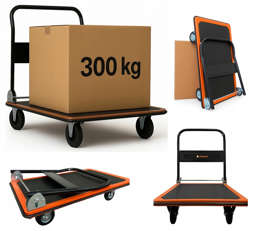- 22406d4741d89f5231a6c357c03ajpg - strefamarki Wózek transportowy platforma magazynowy platformowy towarowy STRONG 300kg