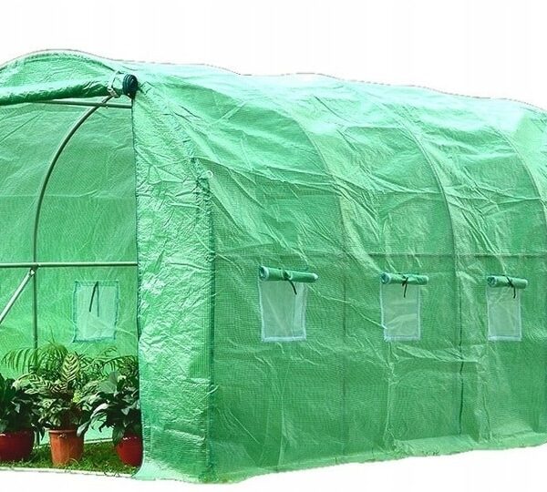 Tunel foliowy ogrodowy 3x4,5m (13,5m2) STELAŻ FI 25mm + gruba folia Premium