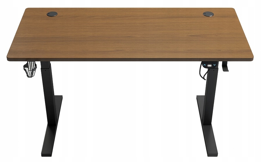 - 27817a284168b06094350711c685-1jpg - strefamarki Biurko regulowane 140cm Elektryczne regulacja wysokości 72-118cm orzech LED