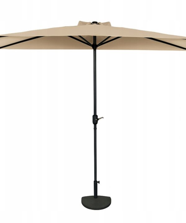 PARASOL balkonowy PÓŁPARASOL ogrodowy TARAS półokrągły 2,7m beżowy PREMIUM