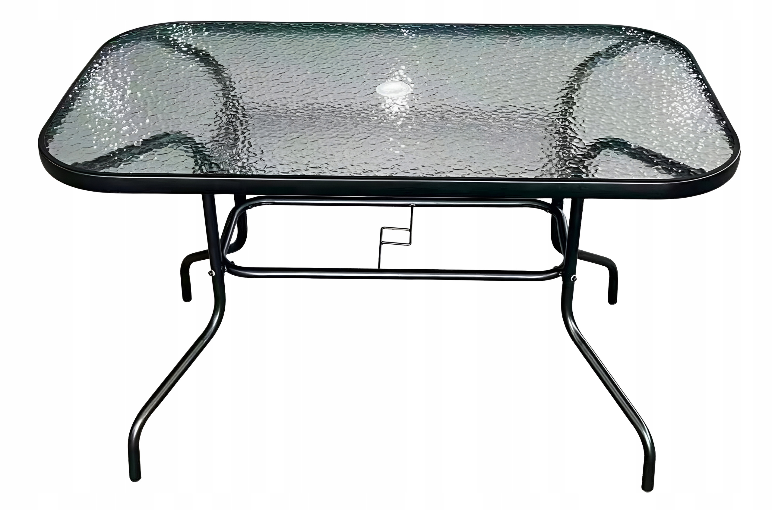 - 3301167743b8b944da34a91939eejpg - strefamarki Stół Ogrodowy Szklany Duży 120x70 cm Solidny na Taras Ogród Balkon czarny