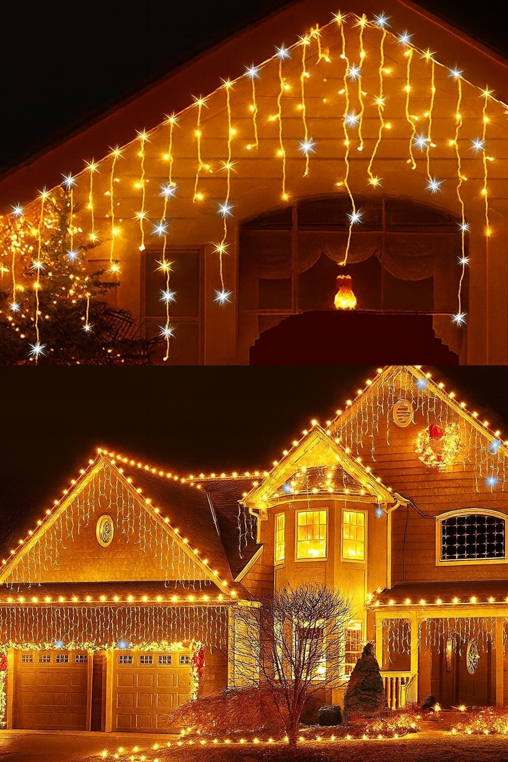 - 3425866947168f858fbb6b3a7b30jpg - strefamarki Lampki LED 300 Kurtyna Świetlna Sople ZEWNĘTRZNE Girlanda ciepły biały
