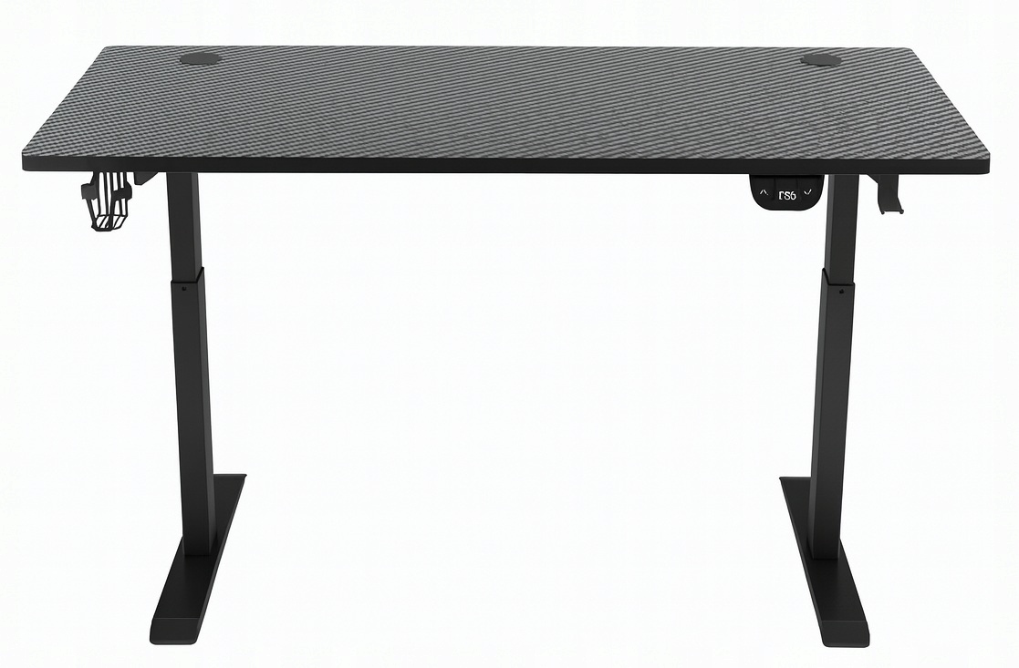 - 34983f114d10b0904e1f45e90707jpg - strefamarki Biurko regulowane 140cm Elektryczne regulacja wysokości 72-118cm czarne LED