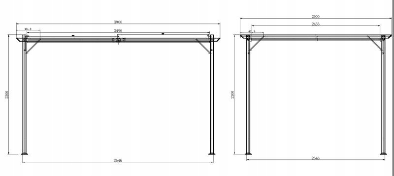 - 363075174b49a5f9a04177bb72b7jpg - strefamarki Pergola ogrodowa 3x4 tarasowa metalowa altana zadaszenie biała dach biały