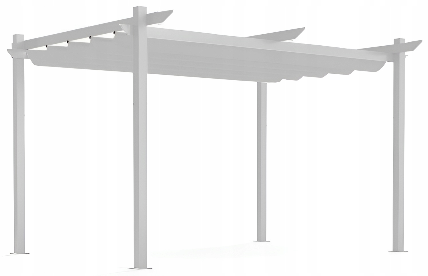 - 376e6d724ad2a36aae3d4f8c5a22jpg - strefamarki Pergola ogrodowa 3x4 tarasowa metalowa altana zadaszenie biała dach biały