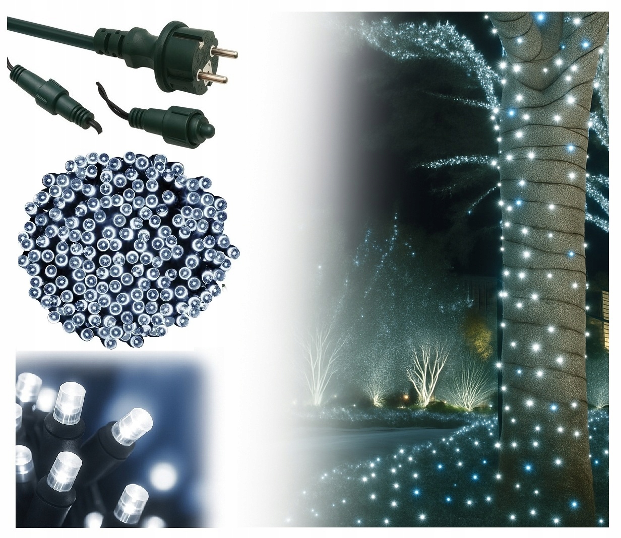 - 3886dc514e54adbb64773d8b9d5ajpg - strefamarki Lampki Choinkowe 200LED Światełka ZEWNĘTRZNE Girlanda zimny biały FLASH