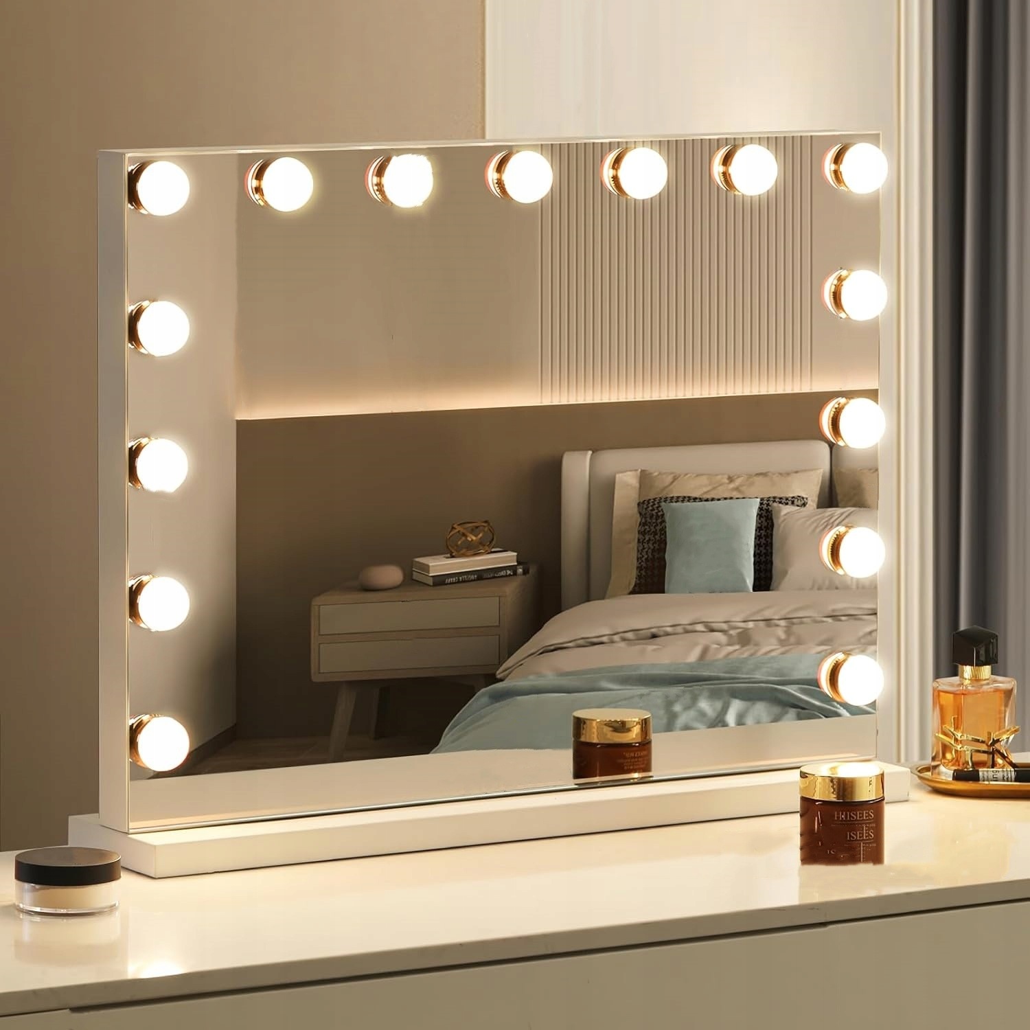 - 3cdd990e411fb948b7b2bd06fa71jpg - strefamarki Lustro kosmetyczne LED 58x46cm białe
