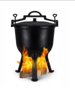 Kociołek Żeliwny Emaliowany Garnek Myśliwski 15L