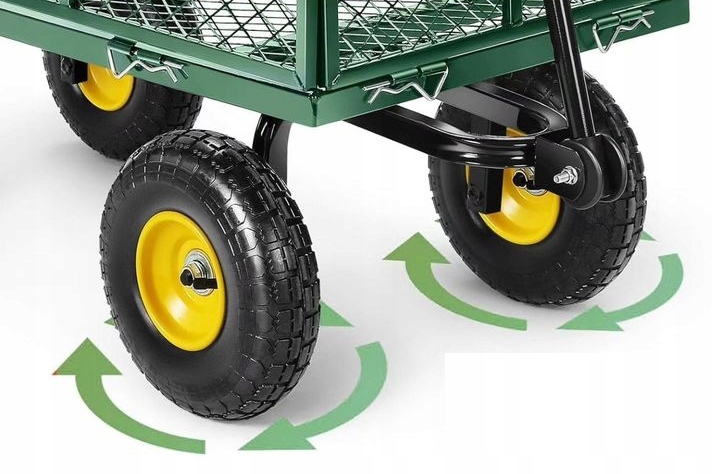 - 437a3270494e9c1bb395d306ecdejpg - strefamarki Wózek Ogrodowy Transportowy Przyczepka Rozkładany DUŻY do 300kg zielony