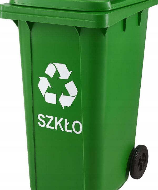 Pojemnik na Śmieci 240l Kosz Odpady Kubeł do Segregacji Mocny zielony