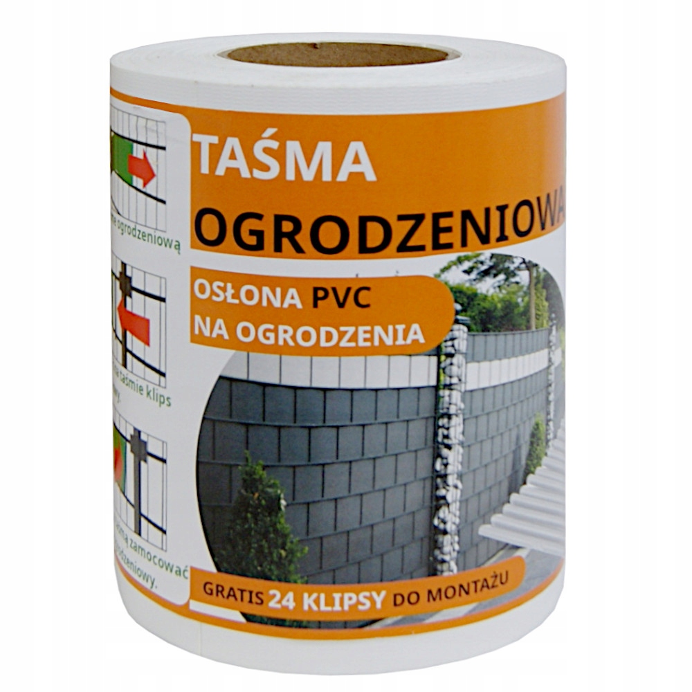 - 4ea267f74ff2a824f0d73de08c5e-3jpg - strefamarki Taśma Ogrodzeniowa Osłona na Ogrodzenie Płot +UV 24 Klipsy 19cmx35m grafit