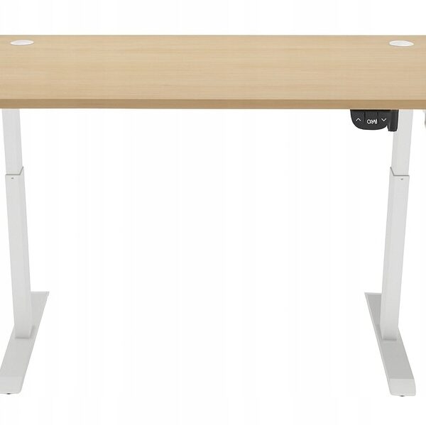 Biurko regulowane 140cm Elektryczne regulacja wysokości 72-118cm olcha LED