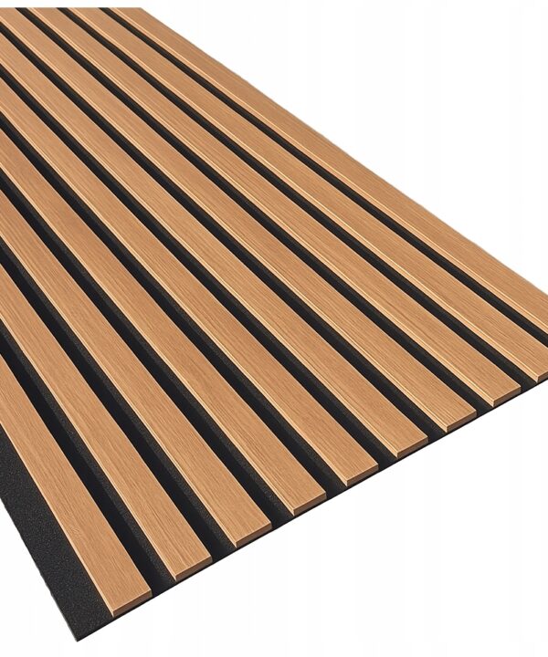 Lamel 3D lamele ścienne panele akustyczne 46x255cm filc Dąb Latte