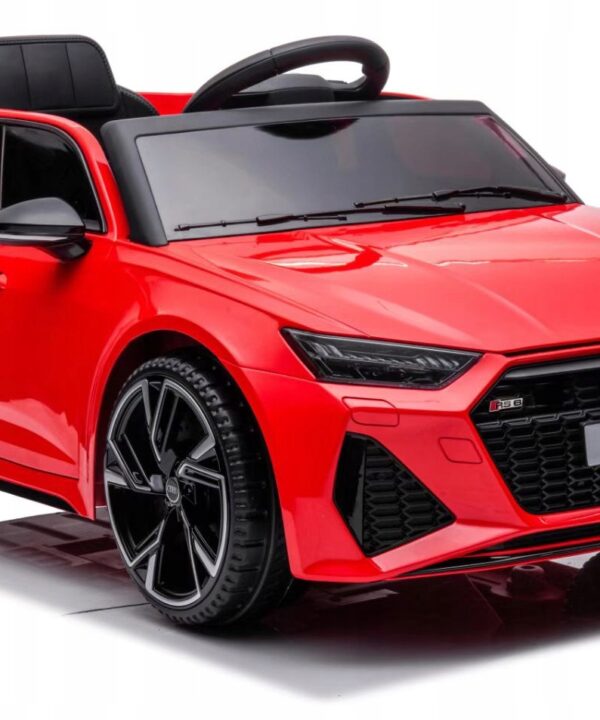 Auto akumulator 4x4 100W skóra pilot EVA samochód dzieci AUDI RS6 czerwony