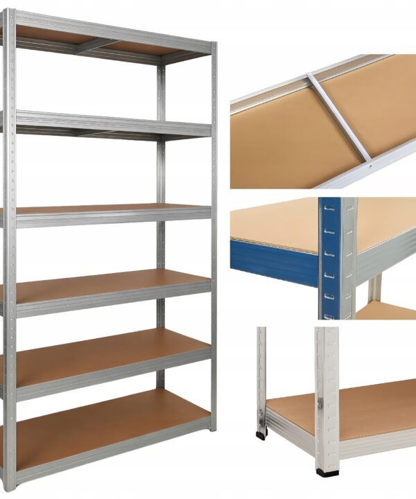 Regał Magazynowy Metalowy 6 półek Spiżarnia Garaż Piwnica 222x110x50 1050kg