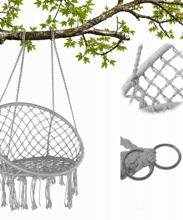Bocianie gniazdo fotel wiszący huśtawka do ogrodu domu kosz 80cm