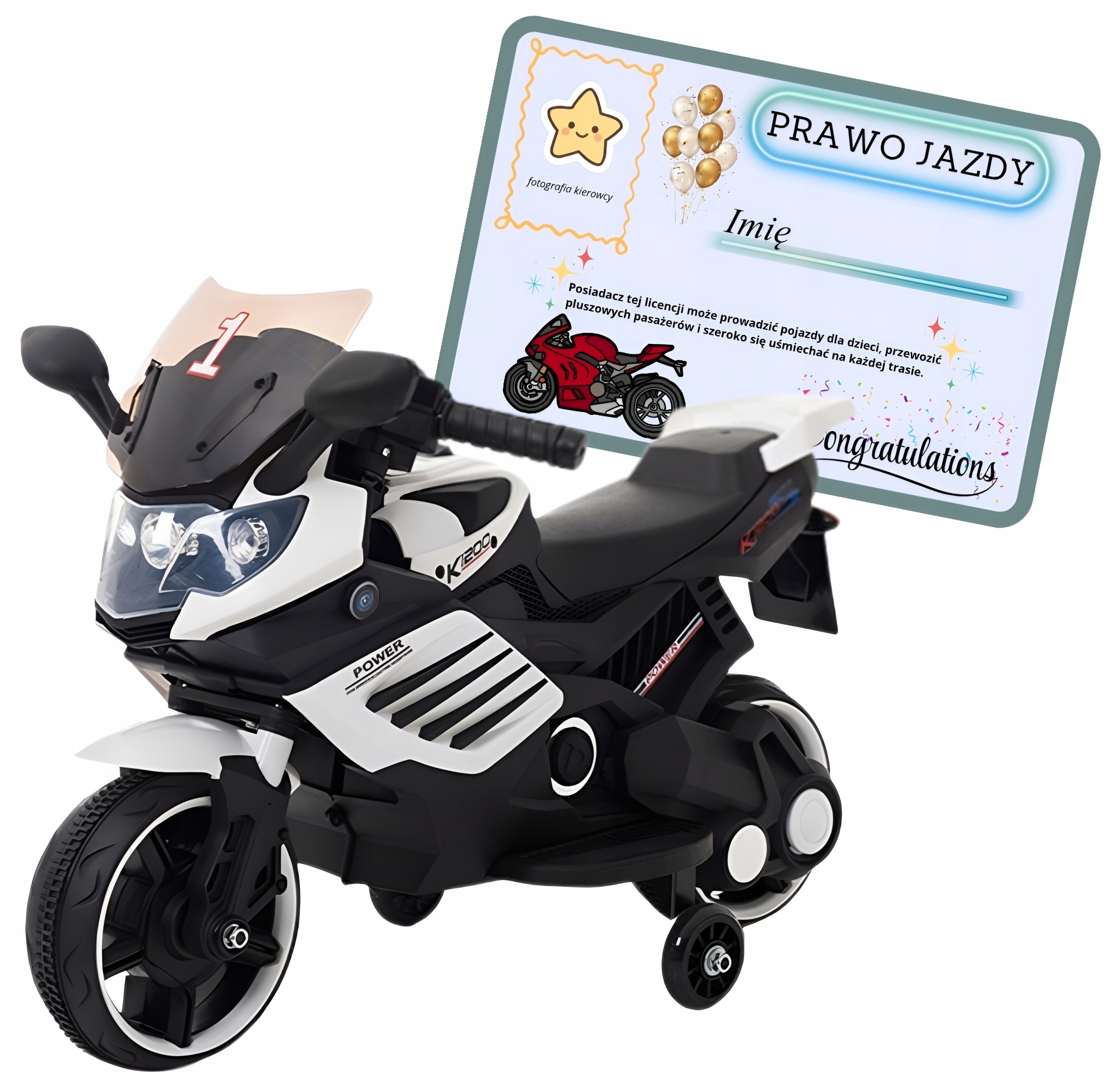 - 6b0abc97450399c90e1e71feab1cjpg - strefamarki Motor motocykl ścigacz na akumulator światła LED dla dzieci biały