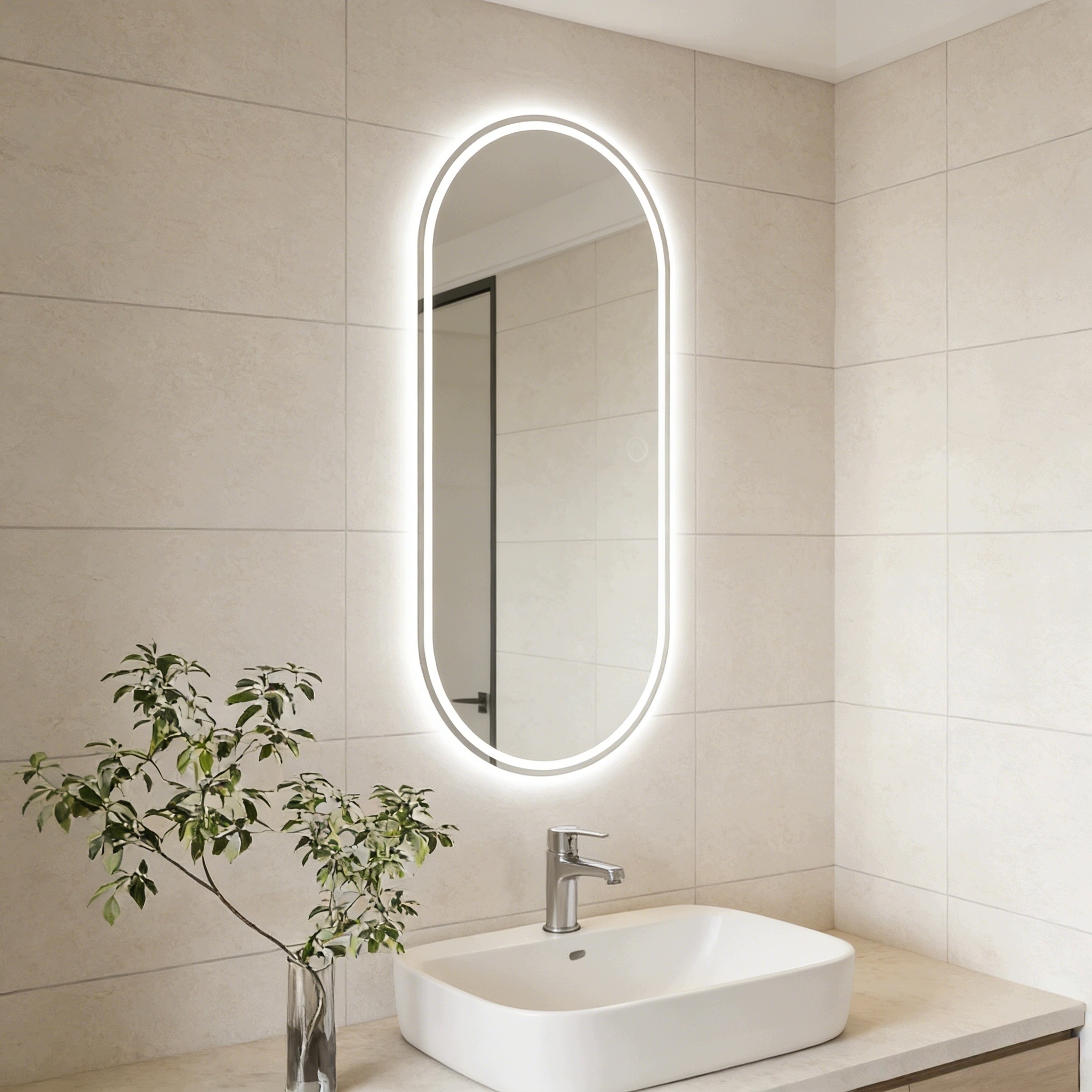 - 6bf1d1ea46d882affbf096d55c7ajpg - strefamarki Lustro LED owalne 45x80cm