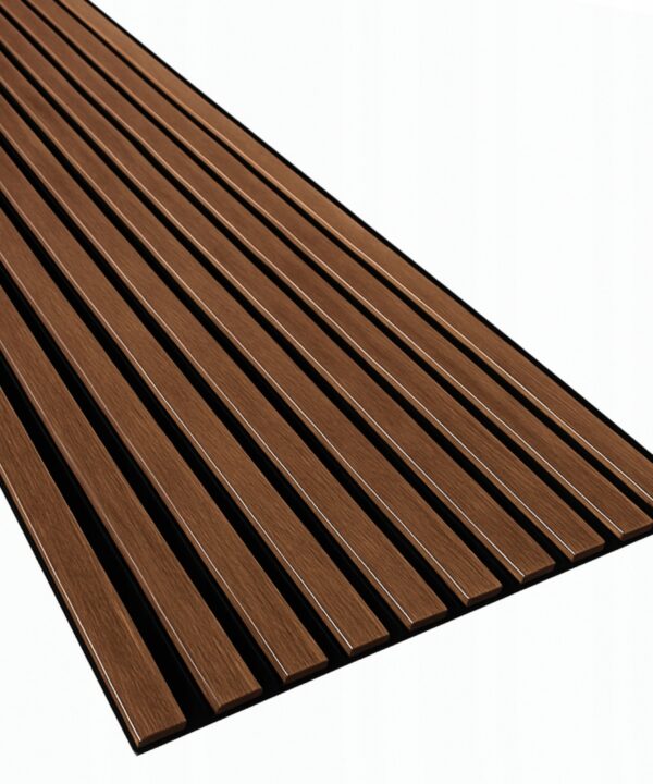 Lamel 3D lamele ścienne panele akustyczne 46x275cm filc Orzech Toskanii