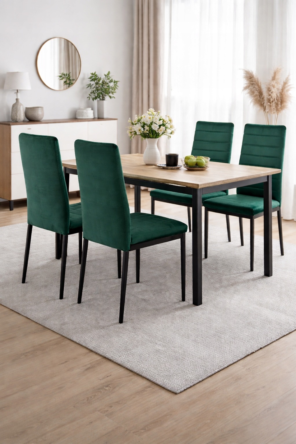 - 7895a4f64fa19b2405cf5706d7f6jpg - strefamarki Zestaw 4x krzesło LR-1494 Velvet 01 zielony