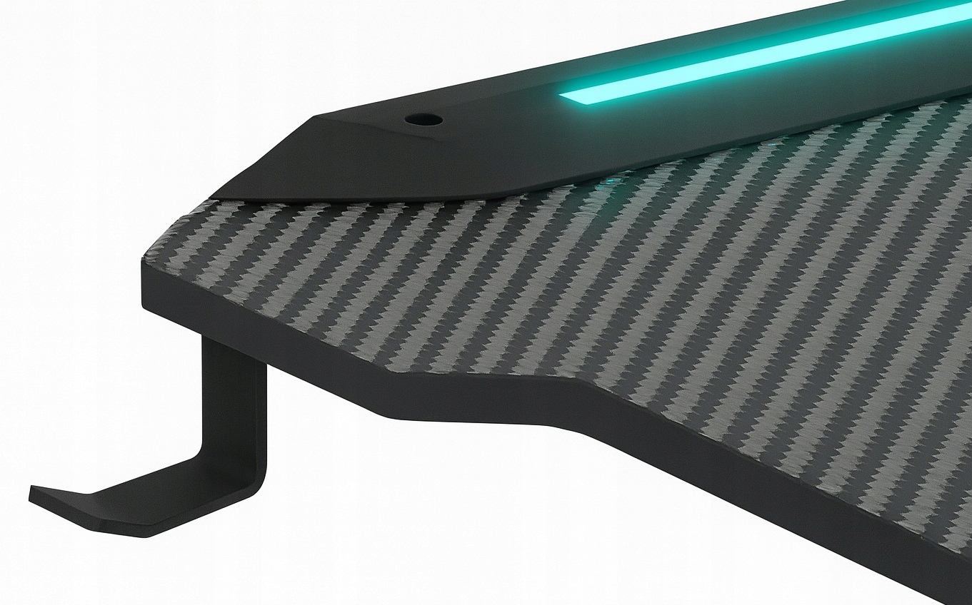 - 7cc9b0f64136bb5bba4566b2f3d4jpg - strefamarki Biurko Gamingowe Komputerowe Stół dla Gracza Nowoczesne LED 120 cm czarne
