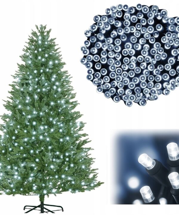 Lampki Choinkowe 500LED Światełka Świąteczne Girlanda Świetlna zimny biały