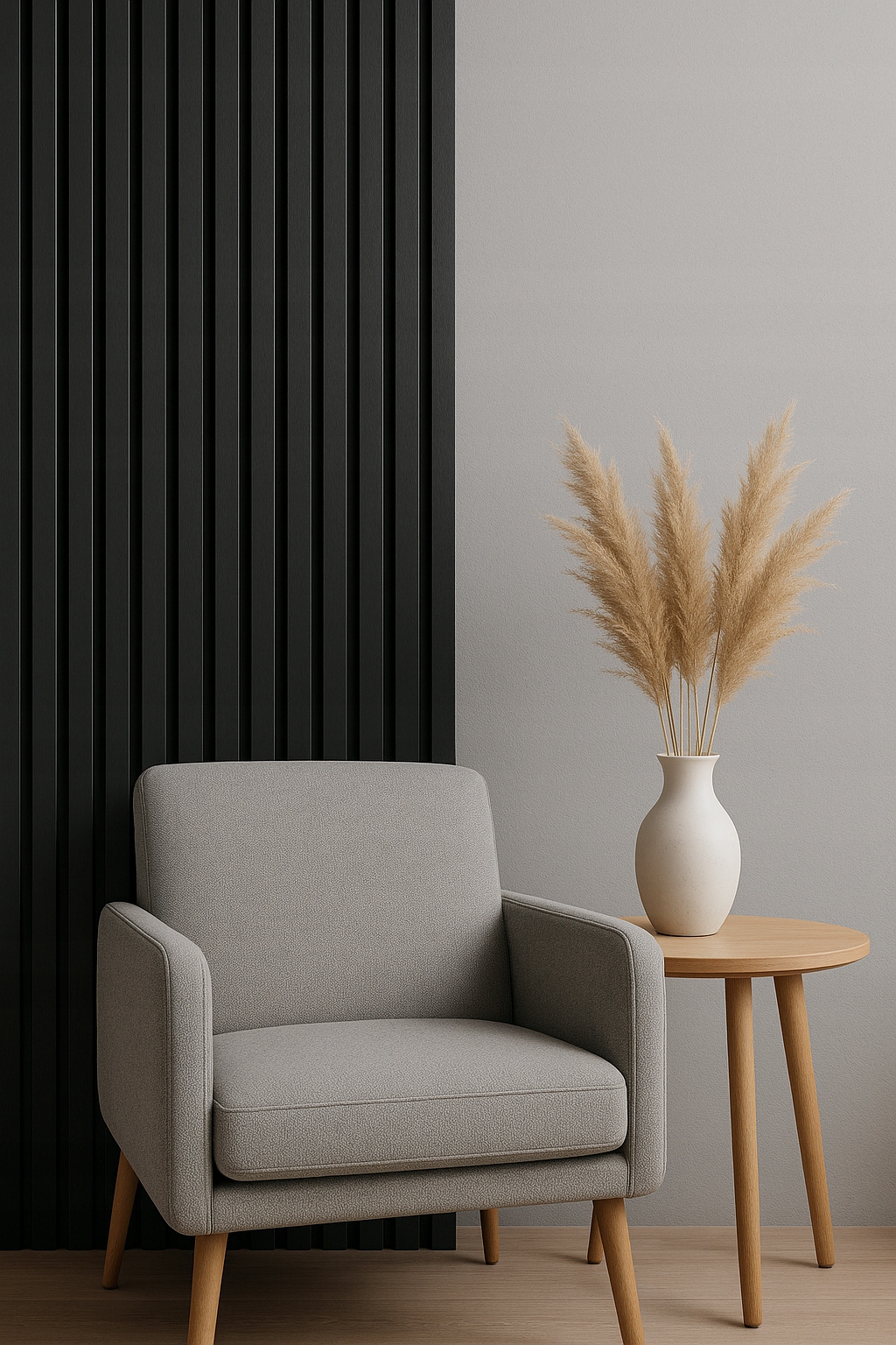 - 7fc7aa644fdabcec183ece5cae6d-1jpg - strefamarki Lamel 3D lamele ścienne panele akustyczne 46x275cm na filcu Czarny