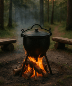 Kociołek Żeliwny Emaliowany Garnek Myśliwski 11L