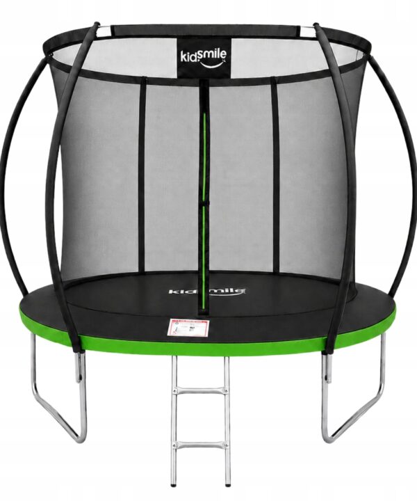Trampolina ogrodowa z siatką wewnętrzną DZIECI 10FT 312cm drabinka zielona