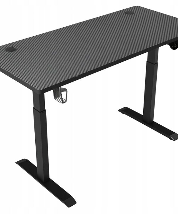 - 8847a1a3469f9c7b1a60b7f4a64ejpg - strefamarki Biurko regulowane 140cm Elektryczne regulacja wysokości 72-118cm czarne LED