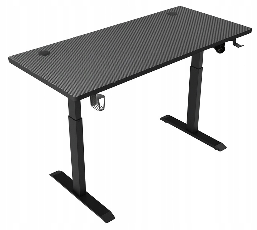 - 8847a1a3469f9c7b1a60b7f4a64ejpg - strefamarki Biurko regulowane 140cm Elektryczne regulacja wysokości 72-118cm czarne LED