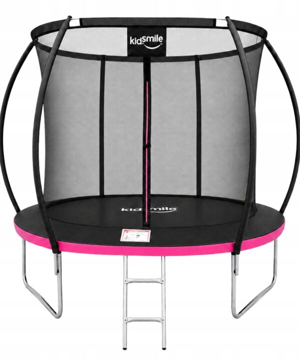 Trampolina ogrodowa z siatką wewnętrzną DZIECI 10FT 312cm drabinka różowa