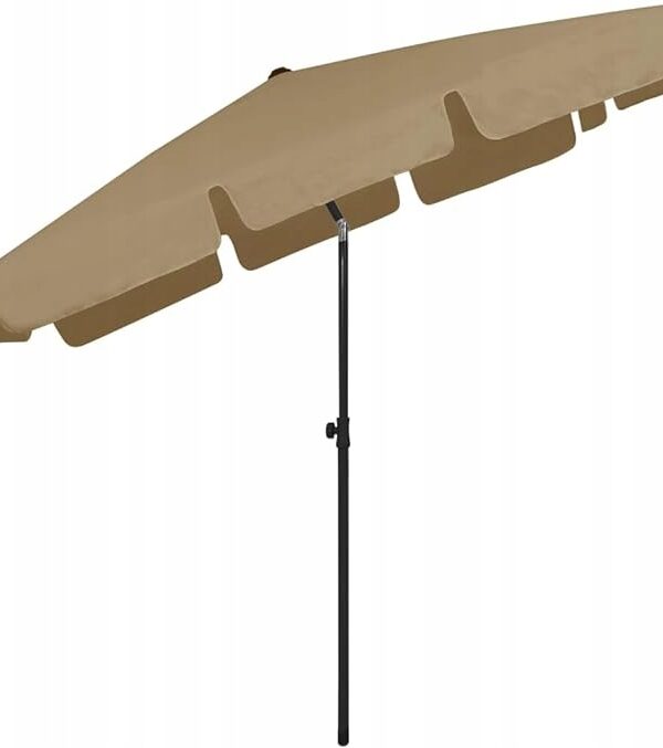Parasol ogrodowy składany solidny z falbaną duży mocny 125x200 cm BALKONOWY