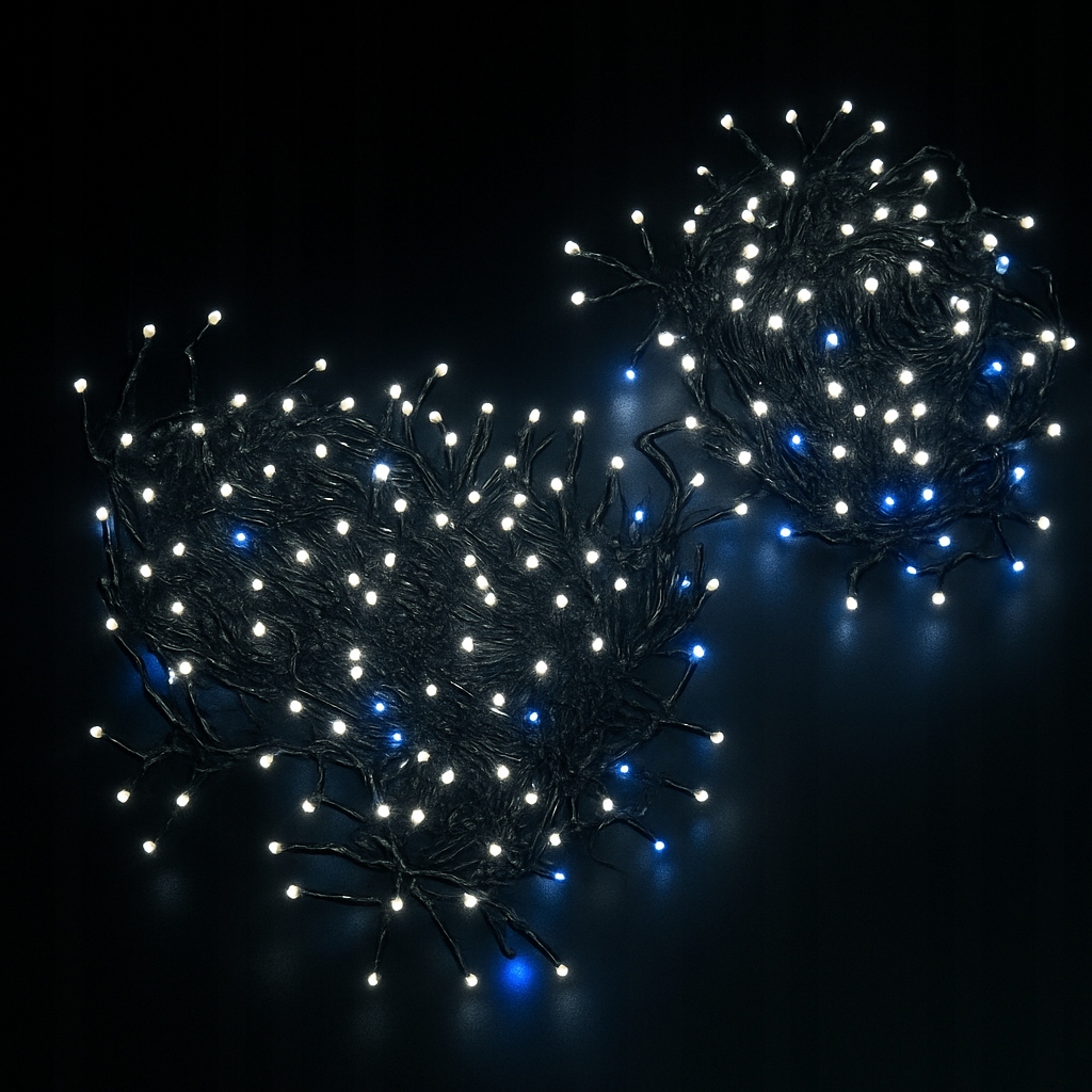 - 9aeaddc847b9abae729b35200a13-1jpg - strefamarki Lampki Choinkowe 200LED Światełka ZEWNĘTRZNE Girlanda zimny biały FLASH