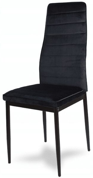 - Krzesła do jadalni model LR-1494 czarne welur 2 - strefamarki Krzesło LR-1494 Velvet 01 black