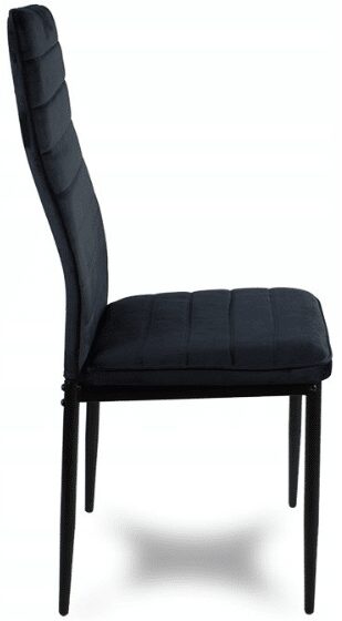- Krzesła do jadalni model LR-1494 czarne welur 4 - strefamarki Krzesło LR-1494 Velvet 01 black