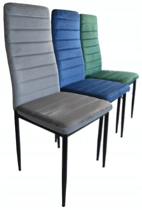 - Krzesła do jadalni model LR-1494 czarne welur 6 - strefamarki Krzesło LR-1494 Velvet 01 niebieski