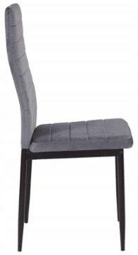 - Krzesła do jadalni model LR-1494 szare welur 4 - strefamarki Krzesło LR-1494 Velvet 01 szary jasny