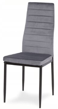 - Krzesła do jadalni model LR-1494 szare welur - strefamarki Krzesło LR-1494 Velvet 01 szary jasny