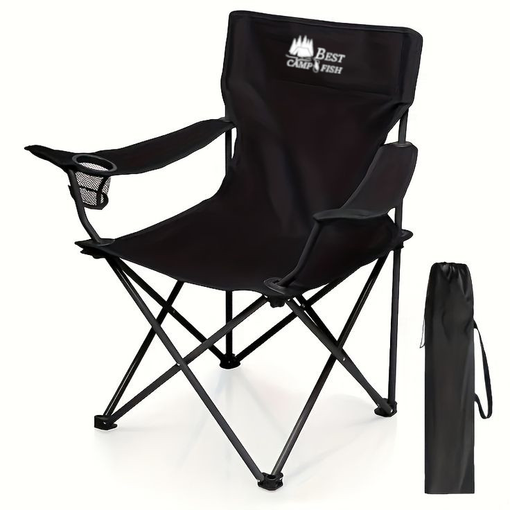 - Outdoor Folding Chair Portable Folding Armchair Chair For Beach Fishing 
