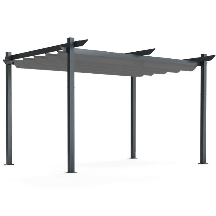 - Pergola 2x3 poszycie szare - strefamarki Pergola ogrodowa tarasowa altana 2x3m z zadaszeniem szarym premium