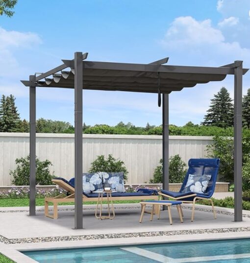 - Pergola 3x3 poszycie szare 3 