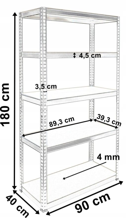 - REGAL-MAGAZYNOWY-2w1-METALOWY-180x90x40cm-875-kg-Glebokosc-40-cm 